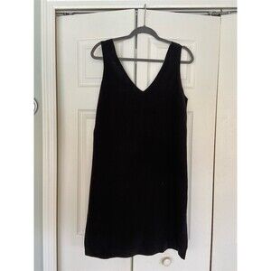 Cynthia Rowley Dress Womens Size 10 Black Sleeveless V-Neck Shift Short